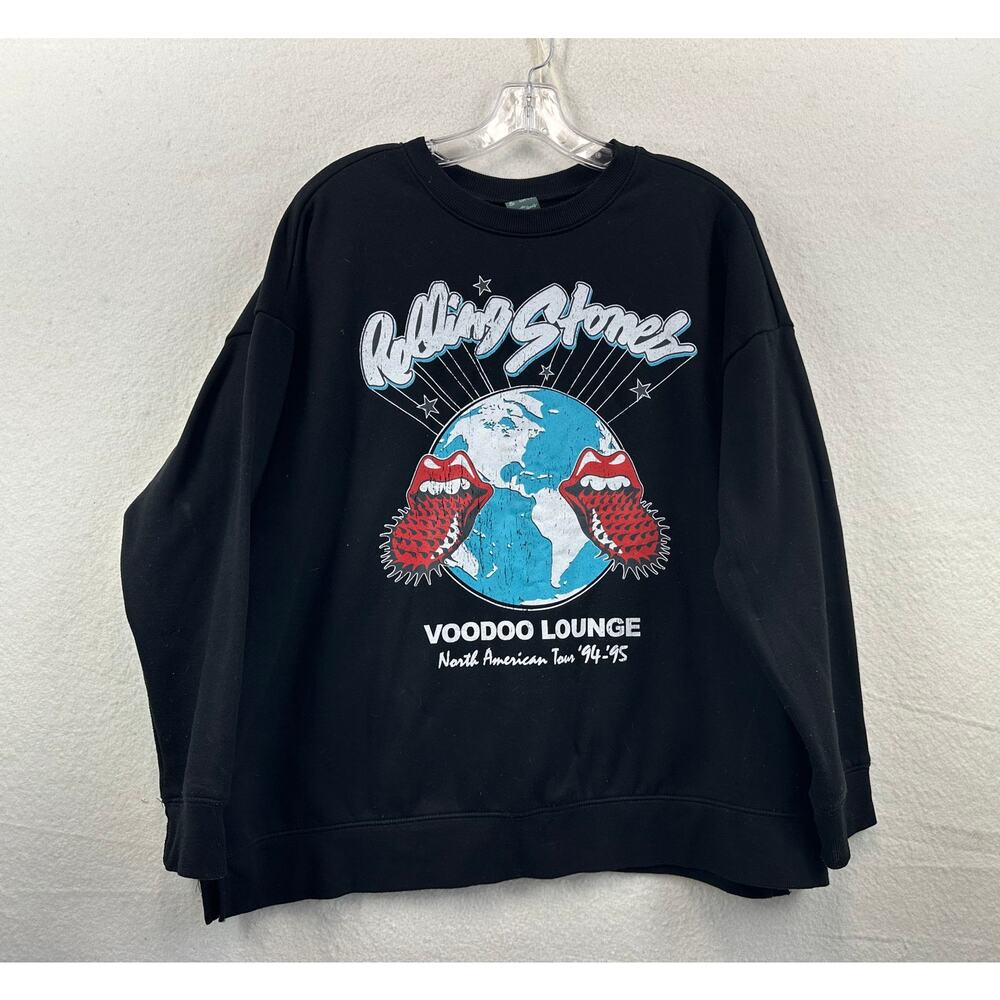 Rolling Stones Voodoo Lounge 1994 1995 Concert Sweatshirt SZ 1X Oversized Music